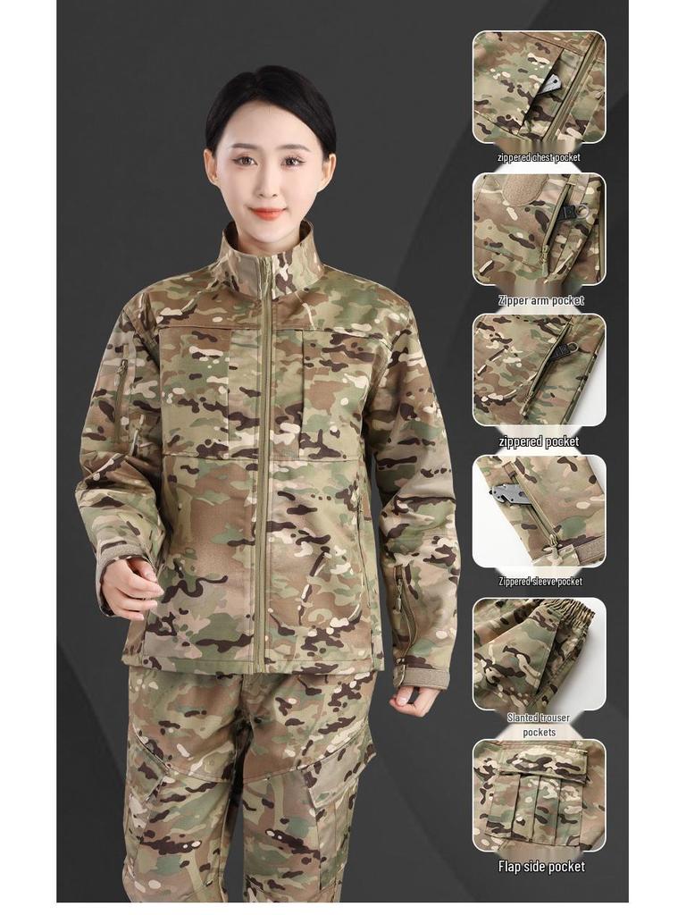 Unisex Spring/Autumn Anti-static Workwear Set: Military Camouflage, Wear-resistant, Thickened, Outdoor, Dirt-resistant, New Style.