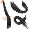 30Inch Syntheitc Pre Stretched Long Deep Wave Curly Braiding Hair Extensions Ocean Wave Crochet Hair for Women