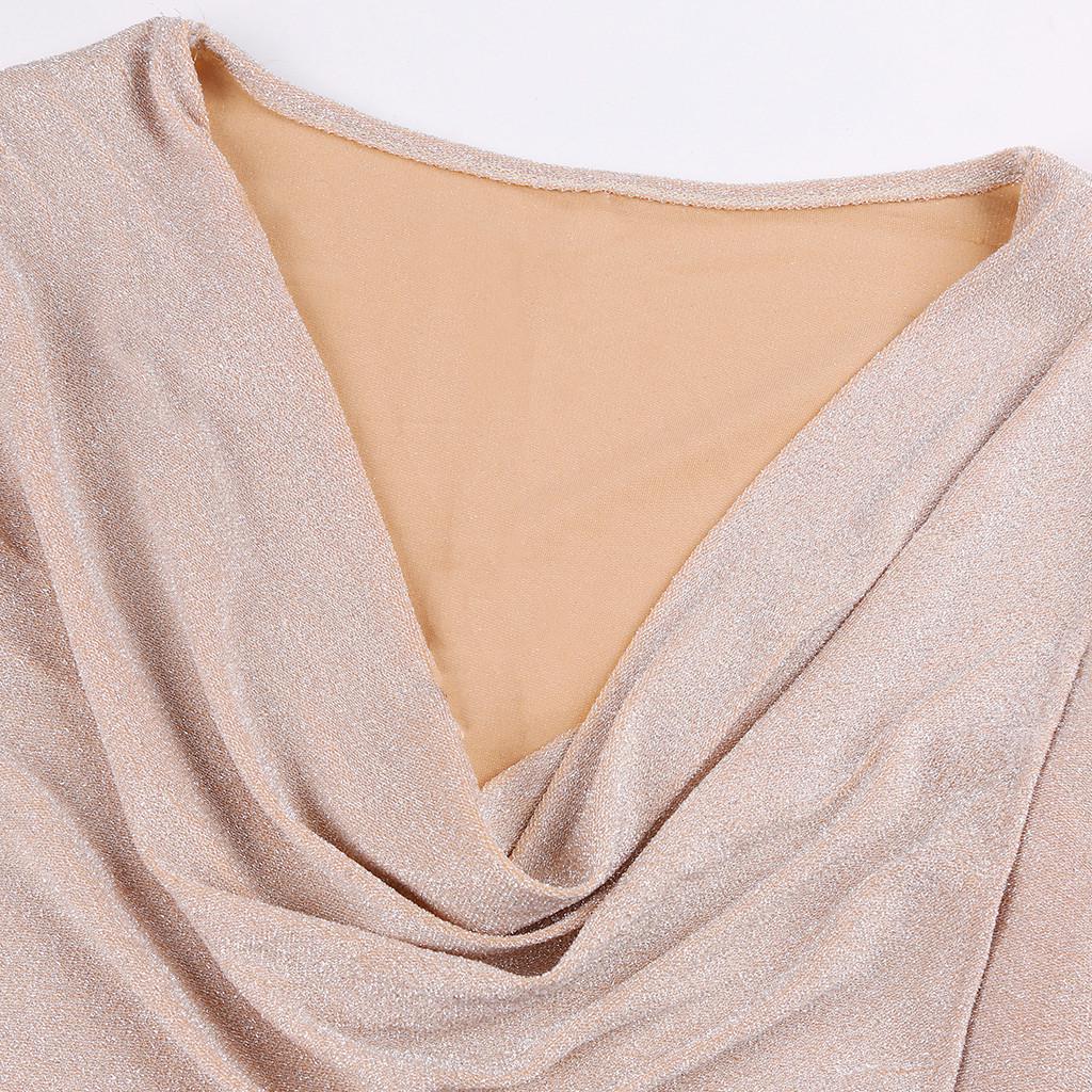 Nueva moda vestido de mujer Color sólido cuello en V paquete cadera Irregular ajustado vestido corto señoras Casual Slim manga larga Mini vestido de fiesta