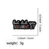 Motivational Cartoon Medal: Creative Metal Brooch with English Lettering for Clothing Accessories