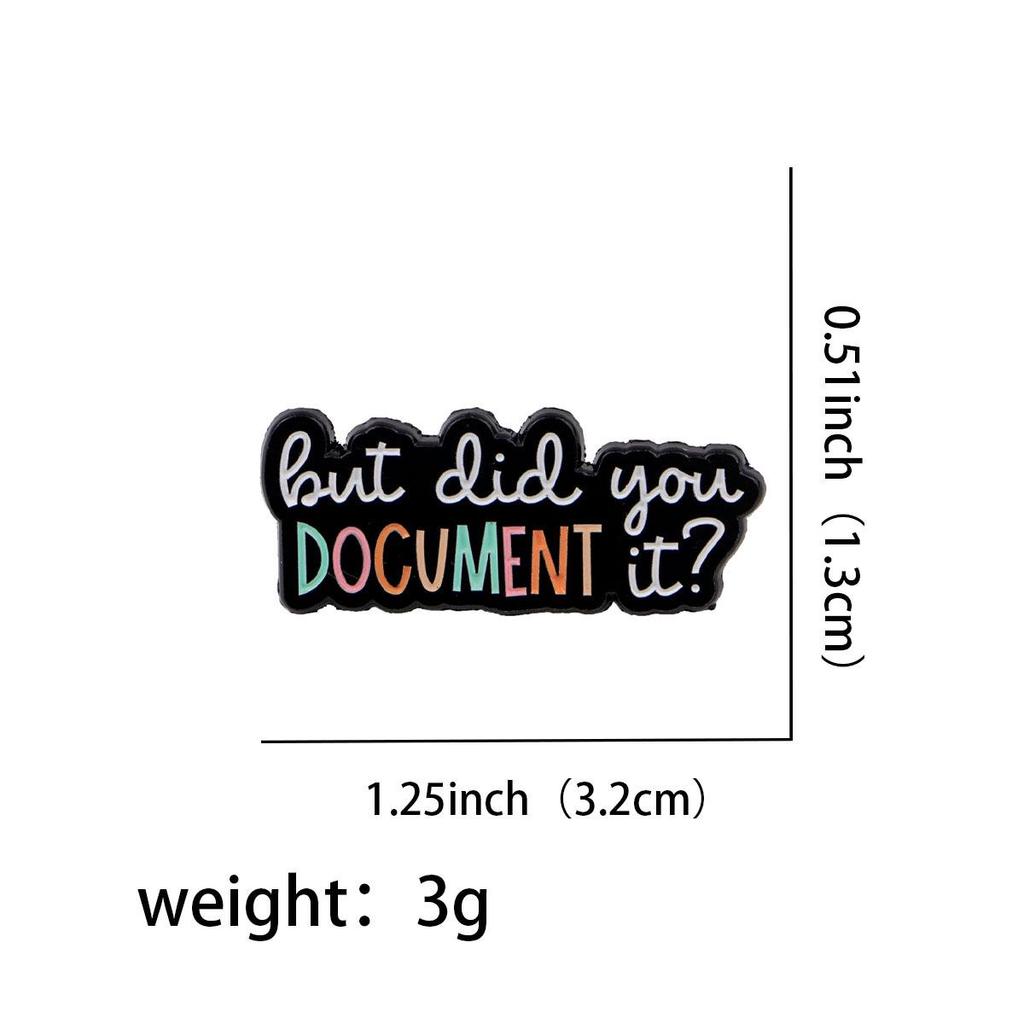 Motivational Cartoon Medal: Creative Metal Brooch with English Lettering for Clothing Accessories