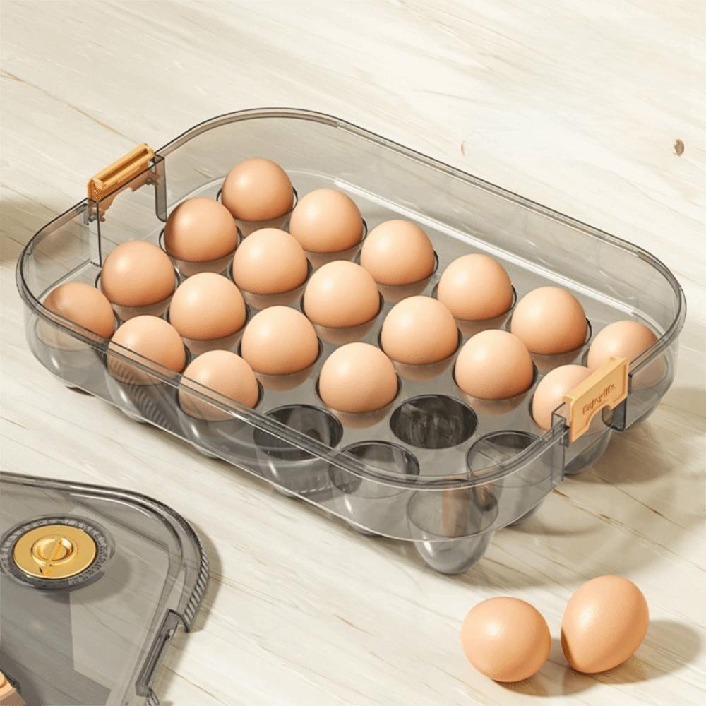 Boîte de conservation d'œufs à 24 compartiments Contenant de stockage alimentaire de qualité alimentaire pour réfrigérateur Utilisation au réfrigérateur