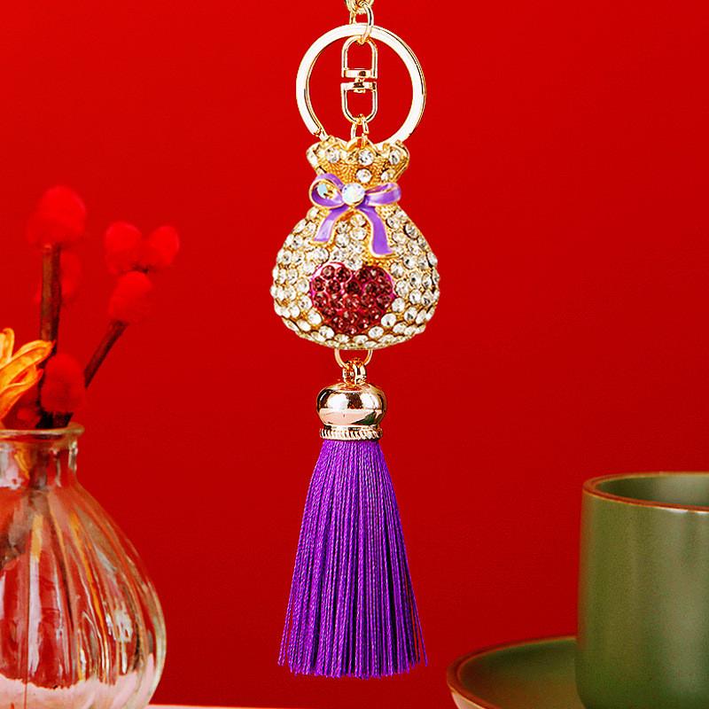 Heartshaped Crafted Beautifully Tassel Keyring In Variety Of Colors For Memorable Moments Gifting