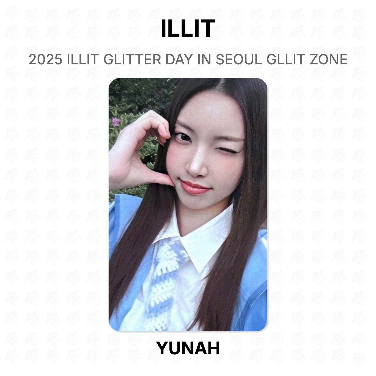 ILLIT 2025 ILLIT GLITTER DAY IN SEOUL GLLIT ZONE Official Photocard YUNAH