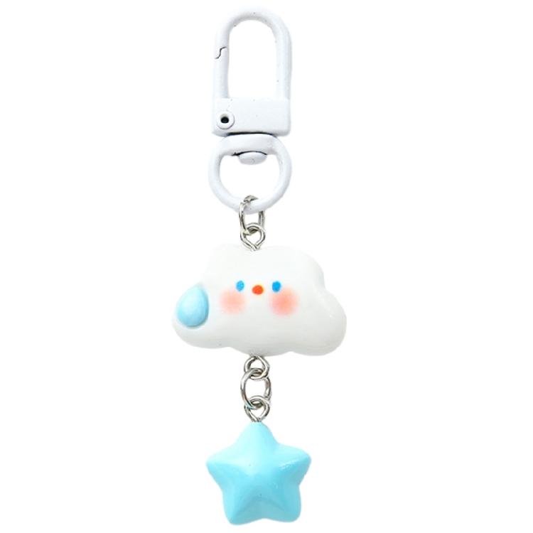 

Silly Cloud Key Rings Durable Hangings Pendant Decoration Star Keychain Ornament белый