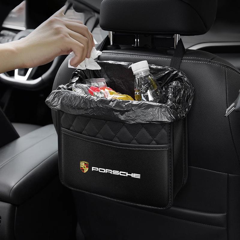 Samochodowy tylny bagażnik siedzenie elastyczny sznurek torba do przechowywania dla Porsche Cayenne Panamera Macan 911 718 Taycan Boxster Cayman Akcesoria