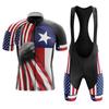 Drapeau Américain Texas Ensemble Maillot de Cyclisme Été Vêtements USA Chemises Vélo de Route Combinaison Cuissard à Bretelles VTT Tenue Maillot Vêtements