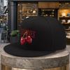 pc Cherry Print Baseball Cap Adjustable Duckbill Hat with Cherry Lightweight Flat Brim Suitable for Golf Travel Mardi Gras