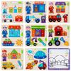 Kids In 2 1 Educational Character Puzzle Drawing Board Hand Eye Toy Coordination