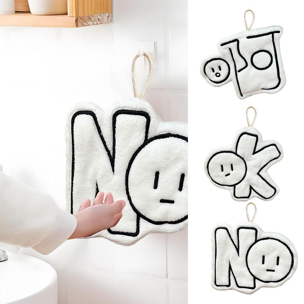 Cartoon Toilet Handkerchief Coral Fleece Washcloth Creative Bathroom Kerchief  for Kitchen&Bathroom