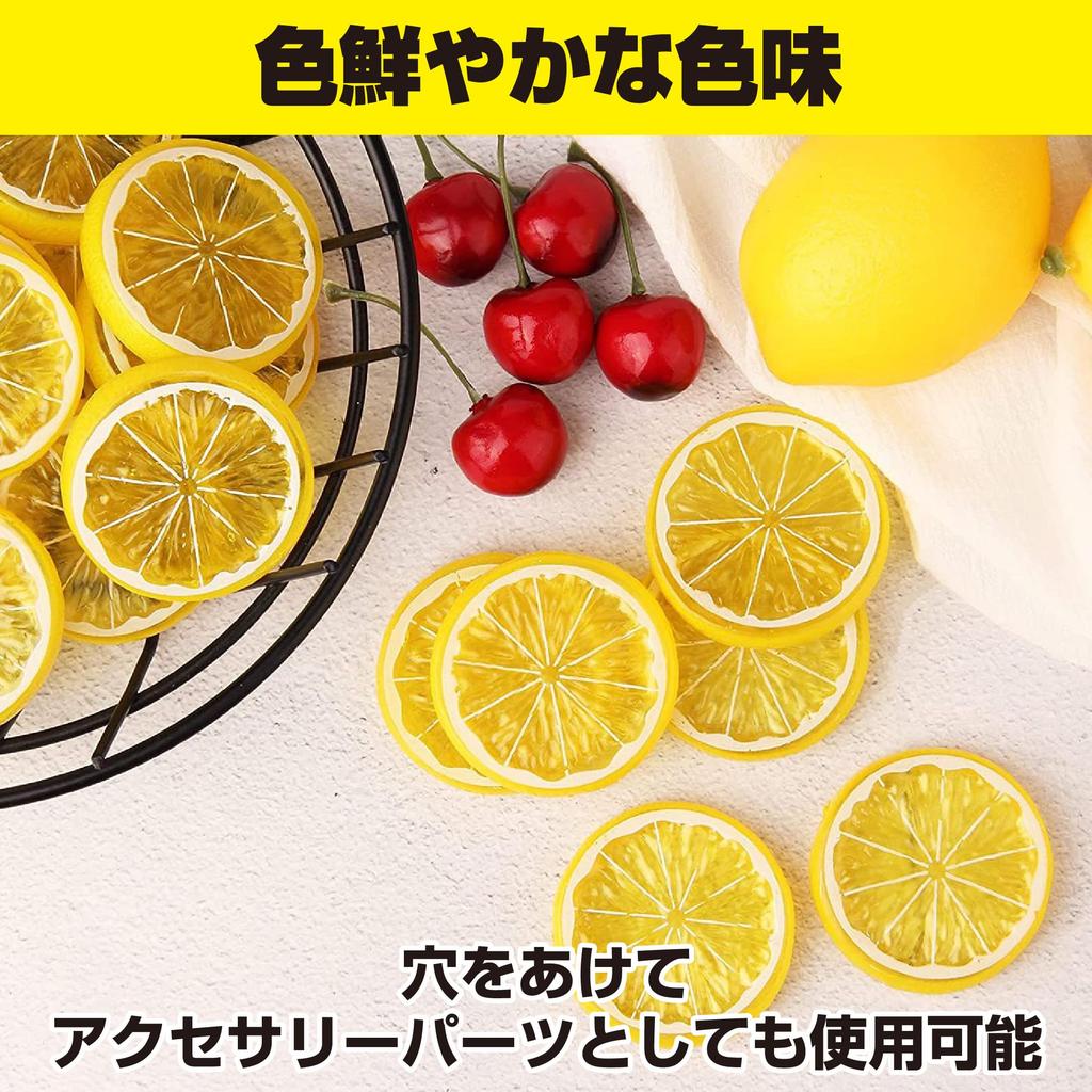 HAMILO Lebensmittelset mit 30 Proben, Obst, Zitrone, Scheiben, Auslage,