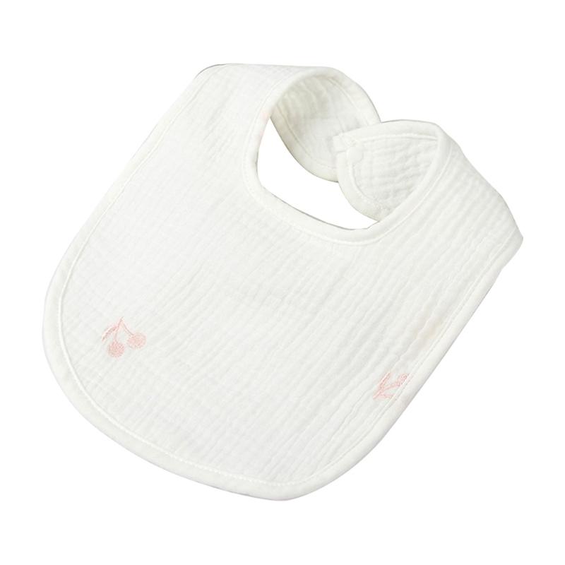 1pc Solid Colour Cotton Gauze Baby Bibs Ruffle Lace Infant Newborn Feeding Burp Cloth Saliva Towel Adjustable Bandana Drool Bibs