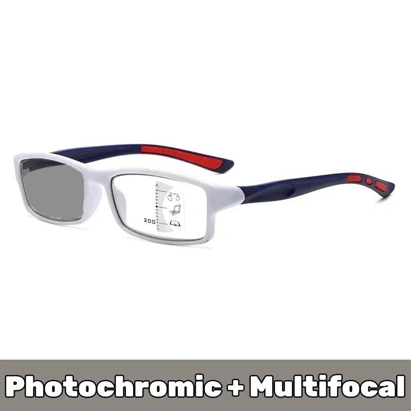 Men Women Pochromic Multifocal Reading Glasses new Trendy Square Progressive Glasses Ultralight Sports Presbyopia Eyeglasses