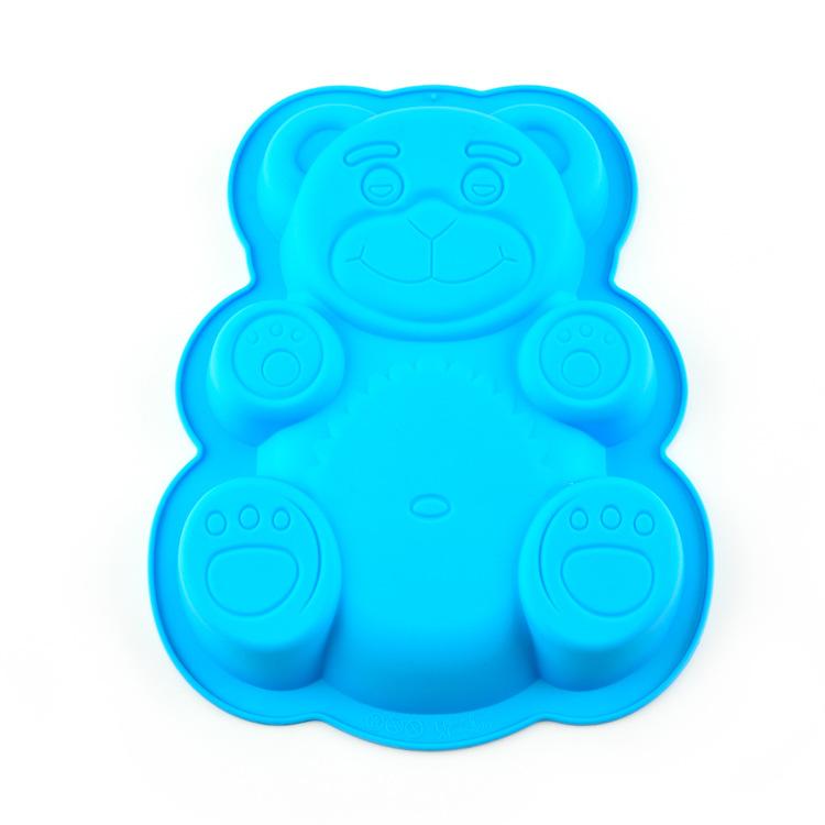 1pc Non-Stick Silicone Baking Mold - Big Bear Shape Cake Mold for Christmas with Cute Teddy Bear Detail