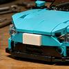 Moc SU7 Blue Racing Car Building Blocks Model Decoration Sports Vehicle Brick Assembly Creative Ornament Kid Children's Toy Gift