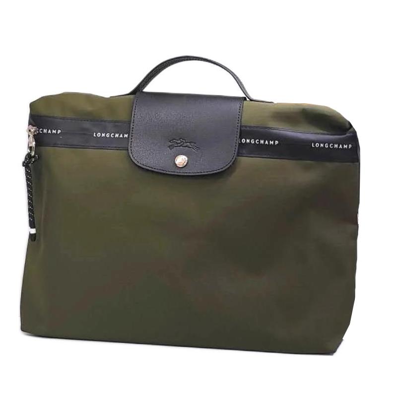 

Longchamp Le Pliage Brand Logo Design Nylon Canvas Briefcase Unisex briefcase Olive-Green 10321HSR892 Basic Set (Bag)