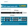 Capson M2 High-Speed Steel Left-Hand Twist Drill Bit for Stainless Steel, Straight Shank, 1-16mm
