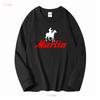 Marlin Gunmaker Logo Guns Firearms Rifles Men's Navy Blue T Shirt S 5XL Long Sleeves Vintage Washed Breathable Comfortable