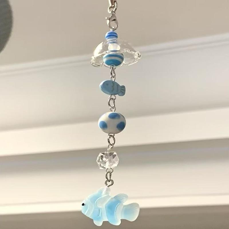 Y2K Handbag Charm Beaded Wind Chime Keychain Pendant Kawaii Bag Ornament Accessories For Girls Women