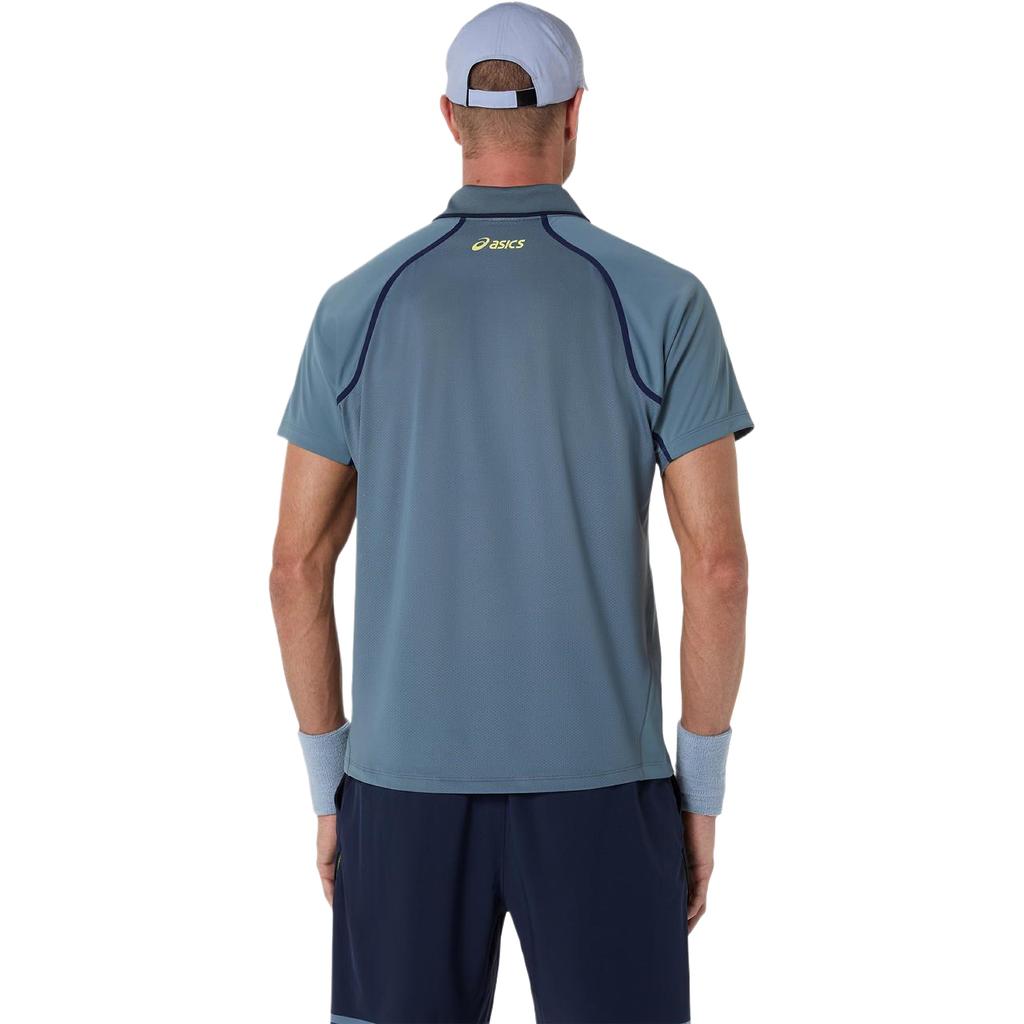 Asics Breathable Polo Collar Short Sleeve Tennis Shirt Men Tops 2041A390-020