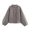 Autumn European & American Style Knit Jacket with Mini Skirt Set