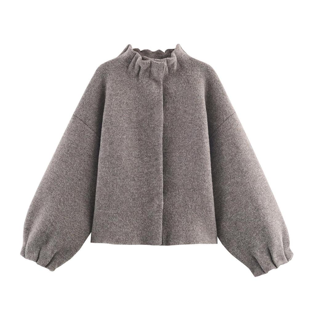 Autumn European & American Style Knit Jacket with Mini Skirt Set