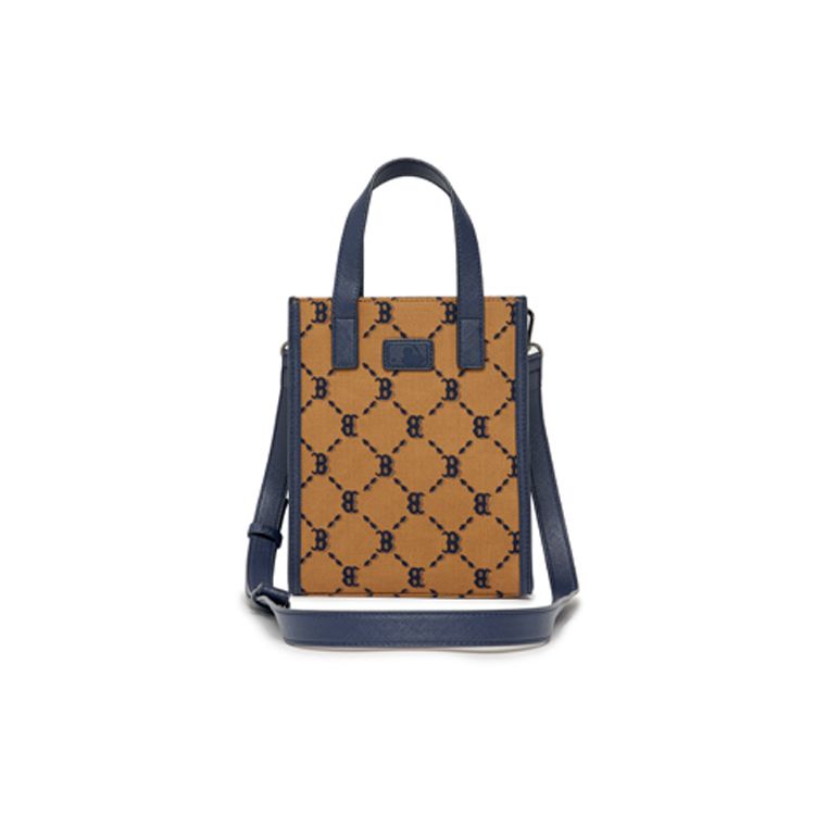 MLB Vintage Diamond Floral Jacquard Color Block Tote Bag Shopping Bag Phone Bag Accordion Bag Handbag Shoulder Bag Crossbody Bag Mini 3ACRH102N-43BGD