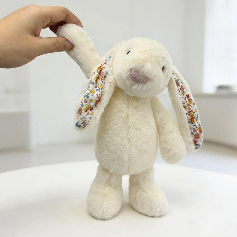 Félénk, lógó fülű nyuszi plüssjáték, puha plüssállat baba lányoknak, aranyos húsvéti, Valentin-napi, születésnapi ajándék gyerekeknek, társasági ajándék