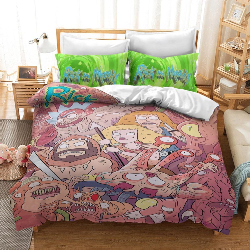 Bedding Kit Rick Morty Ii Series Size Three-Piece Quilt Cover
