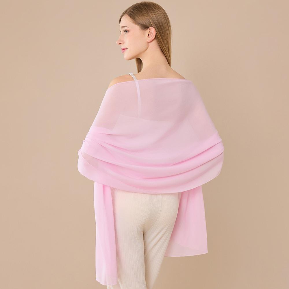 

Chiffon Chiffon Shawl Lightweight Fabric Wedding Party Shawl Elegant Bridesmaid Shawl Lady