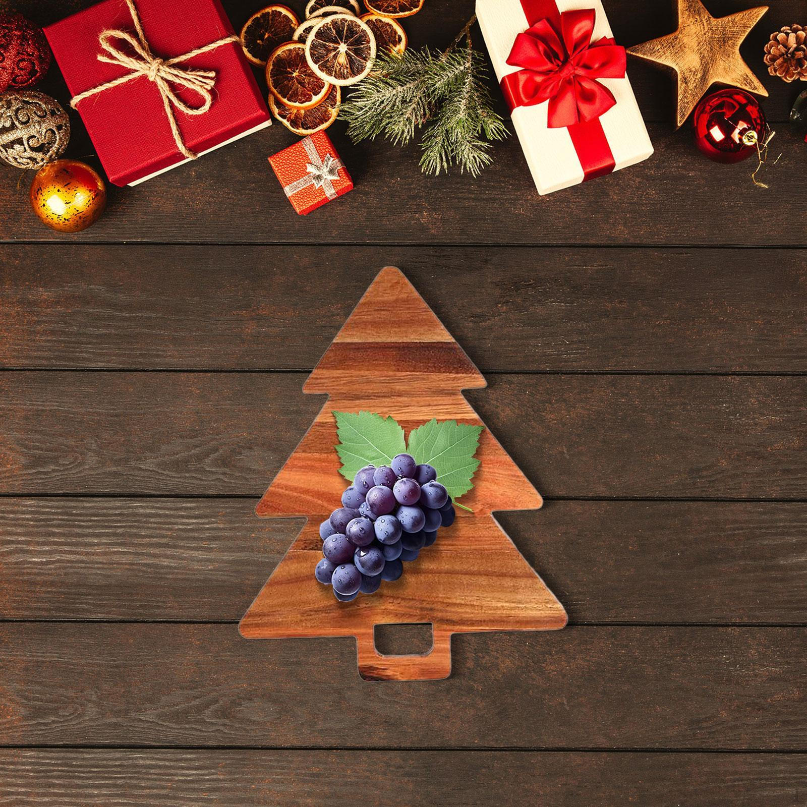 

Разделочная доска в форме Рождества, поднос для пиццы, сервировка овощей на праздники и т. д. Small