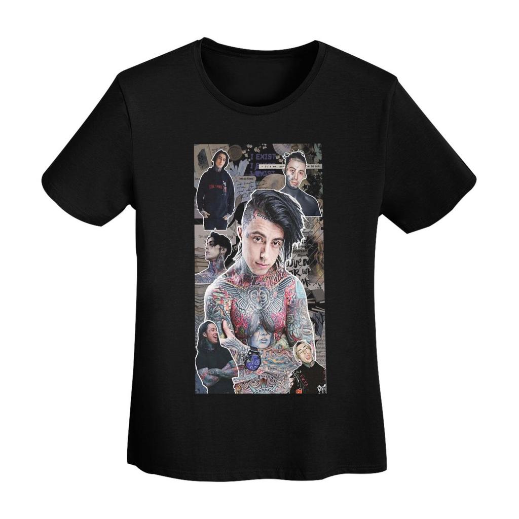 Ronnie Radke Photo Collage High Quality TShirt Women Short Sleeve T Shirts Crew Neck Clothes Cotton Summer Tees Streetwear