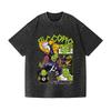 Vintage Wash Japanese Design T-Shirt High-quality Streetwear Is Suitable for Both Men Summer
