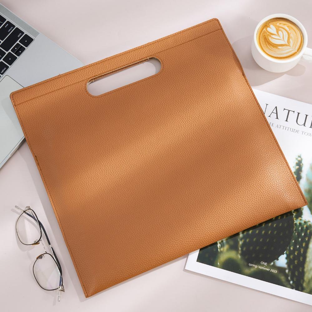 A4 Business File Holder PU Leather Tablet Bag Luxury Document Bag  Office Organizer
