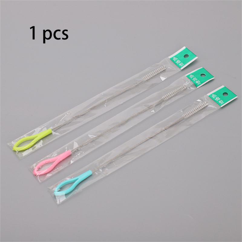 

1 шт. Случайный цвет Щетка для всасывающей трубки Щетка из нержавеющей стали Щетка для всасывающей трубки бутылки Щетка для трубки Стакан для воды Детская нейлоновая щетка для трубки