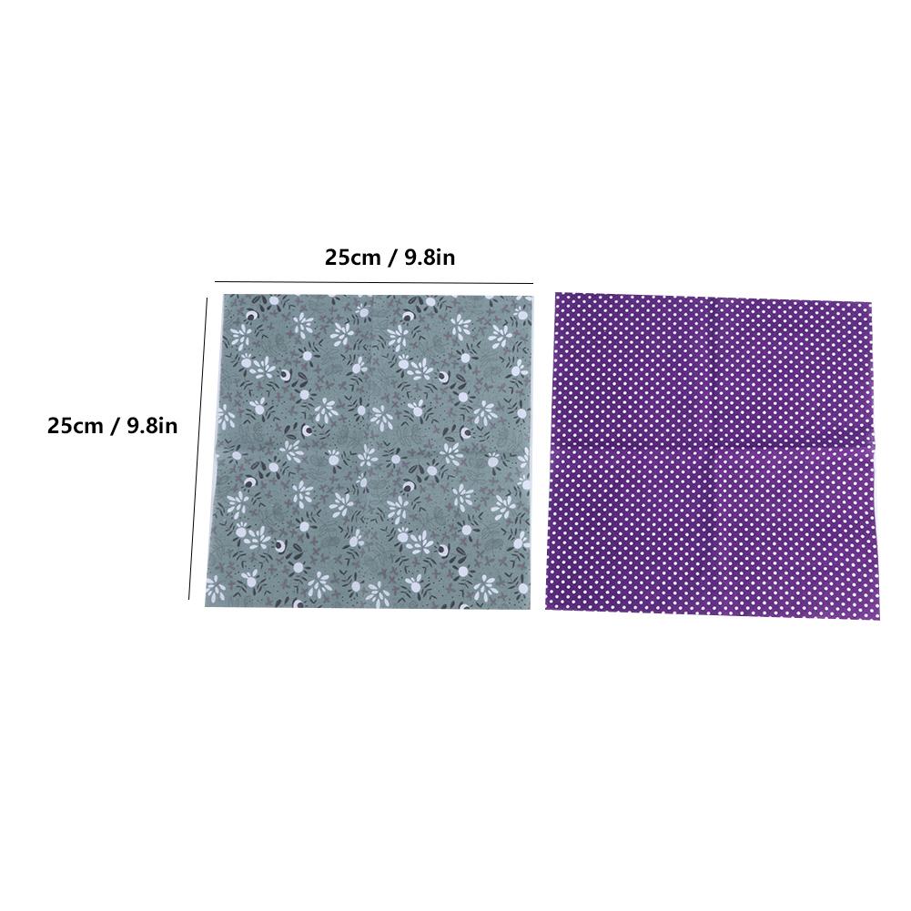 25x25cm 14Pcs Various Beautiful Printed Pattern Cotton Cloth Sewing Fabric DIY Material