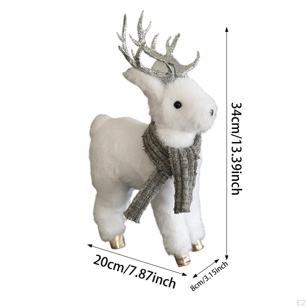 Weihnachts-Rentier-Ornament aus Plüsch, schönes Sammlerspielzeug für den Festtisch, das Weihnachtsregal