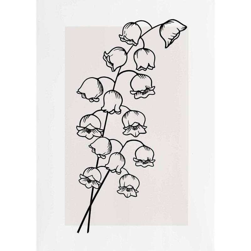 

Розовый пион Лайн-арт Ботанический постер с растениями Принты Минималистичная картина на холсте с цветами для гостиной Домашний настенный декор Мурал 21cm×30cm NoFrame