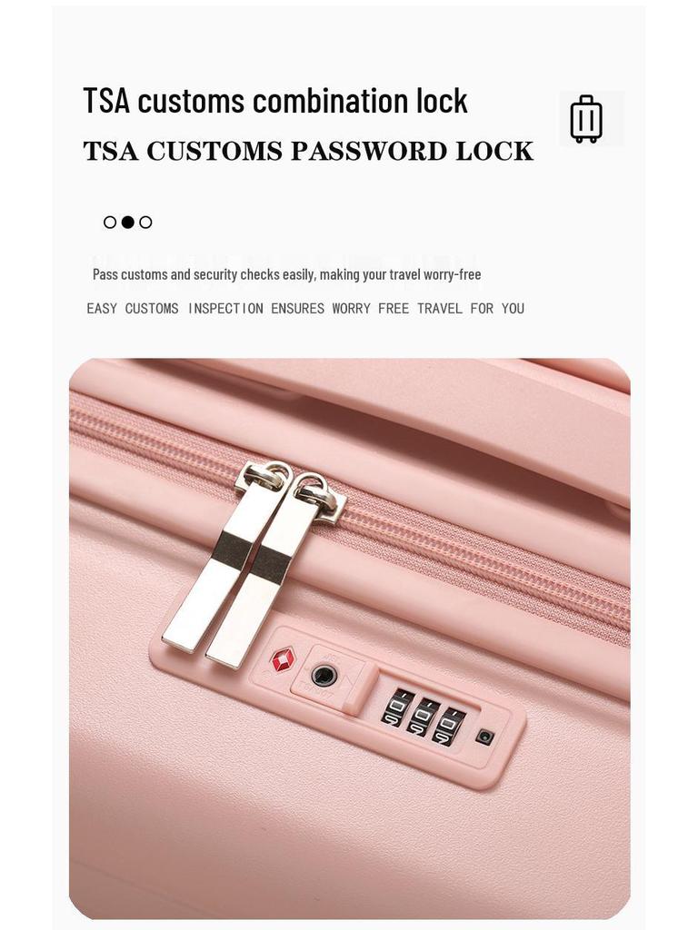 16-Inch Leather Carry-On Suitcase with Universal Wheels - Trolley Case for Men and Women