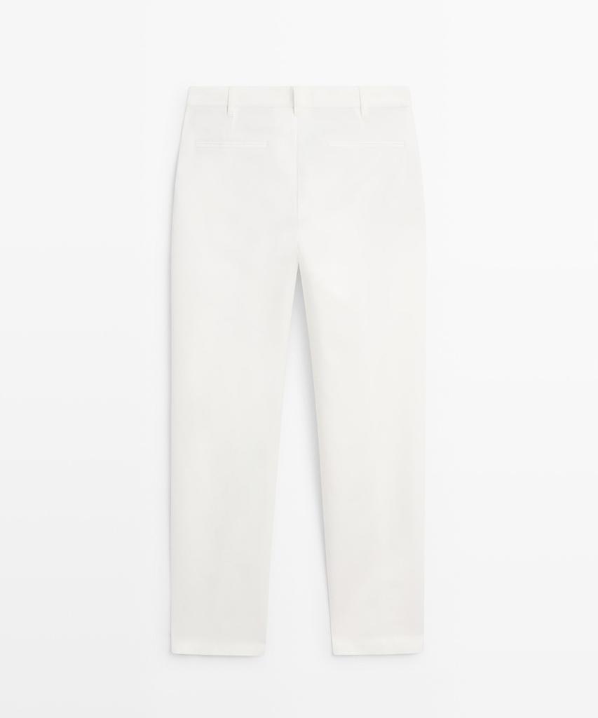 Masimodutti Linen Cotton Straight Fit Pants