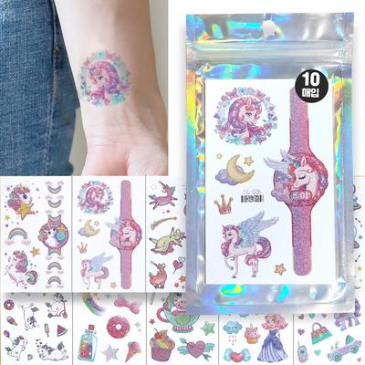 Nizel Glitter Children's Tattoo Sticker Character Replica, 1 Piece, 02 Glitter