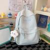 Schoolbag Junior and High School Student Schoolbag Korean Version Simple Embroidered Backpack College Style High Value Women's Bag Versatile Light