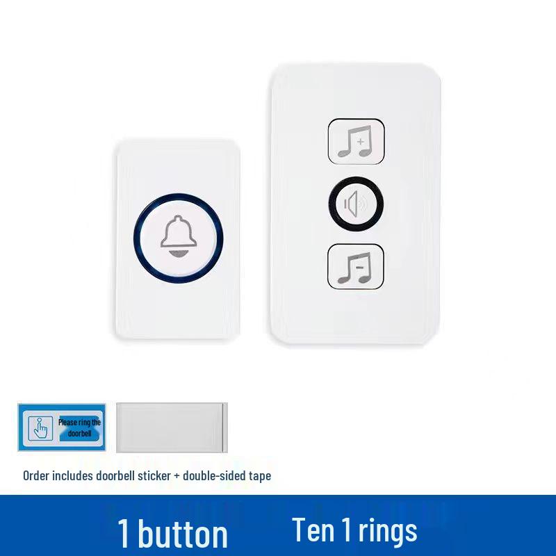 

Wireless Doorbell for Home: Long Range Remote Control, Elderly-Friendly, Dual Unit, Smart Caller, Universal Fit, Loud Volume.