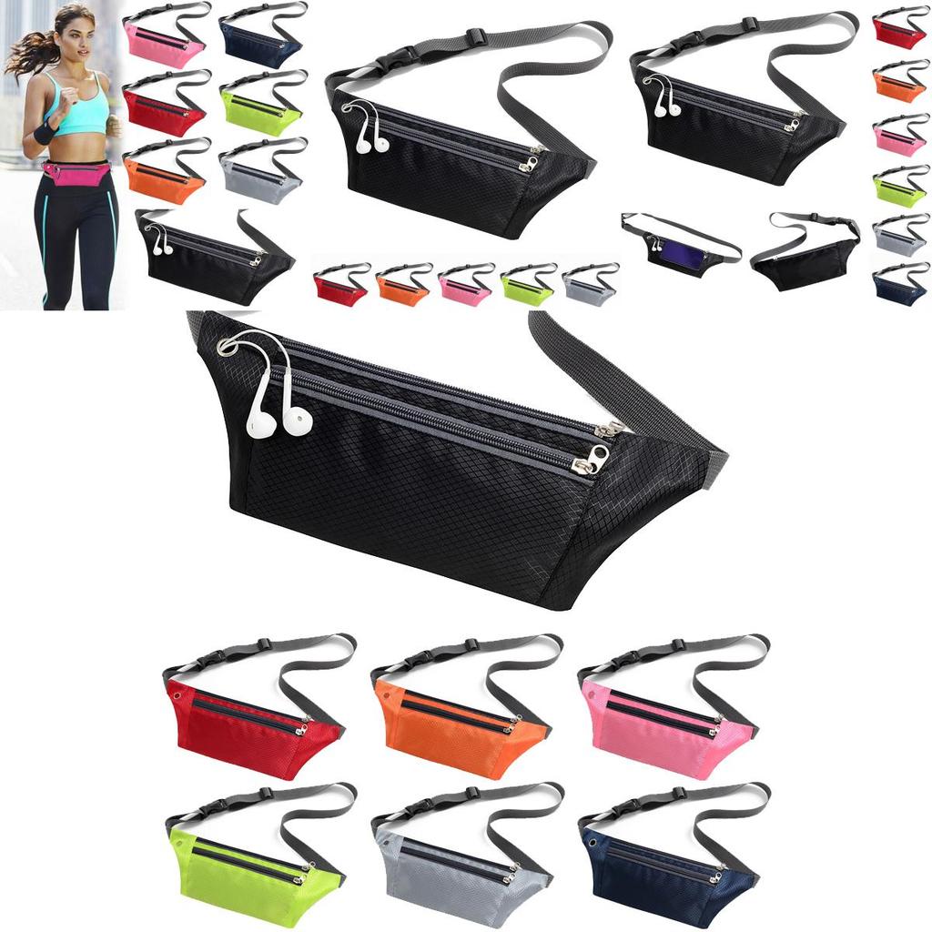 Waterproof Running Belt Fanny Pack With Adjustable Strap And Earphone Hole For Outdoor Activities