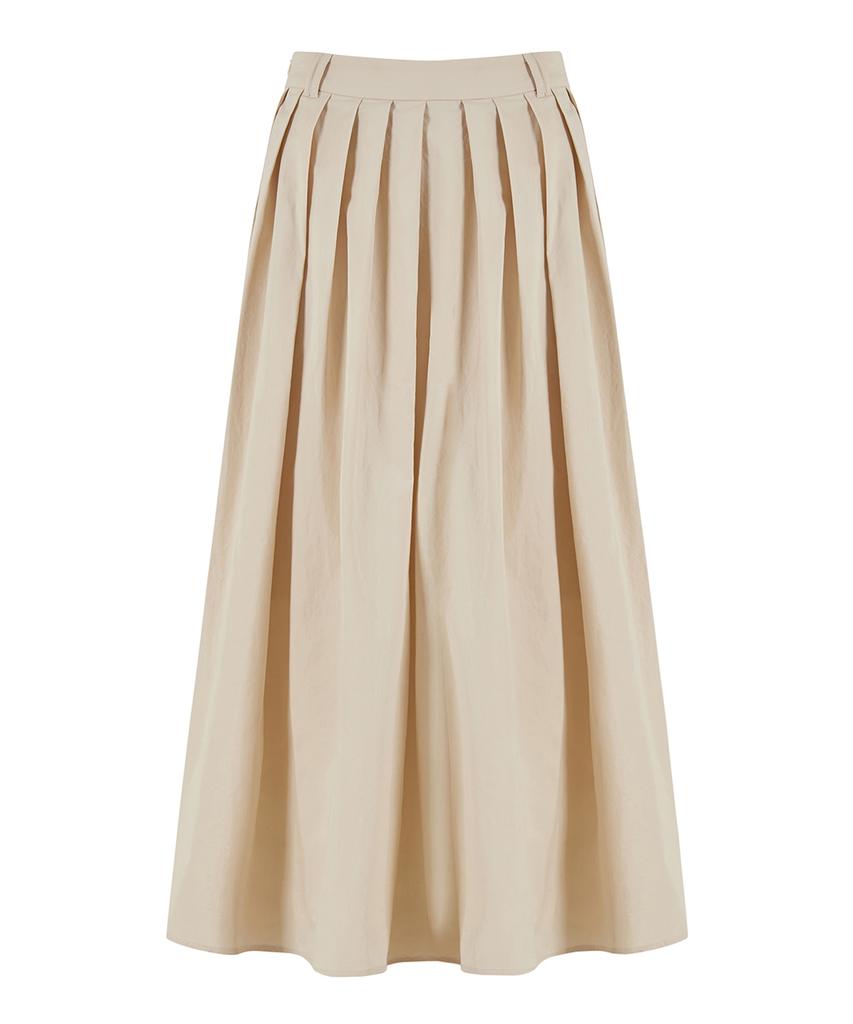 Eilubeu Cotton Pleated Skirt Aarcsk102C