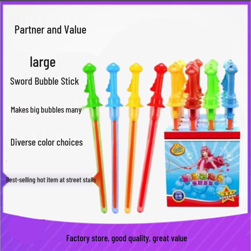 46CM Western Bubble Wand: Colorful Bubble Sword with Solution for Summer Fun