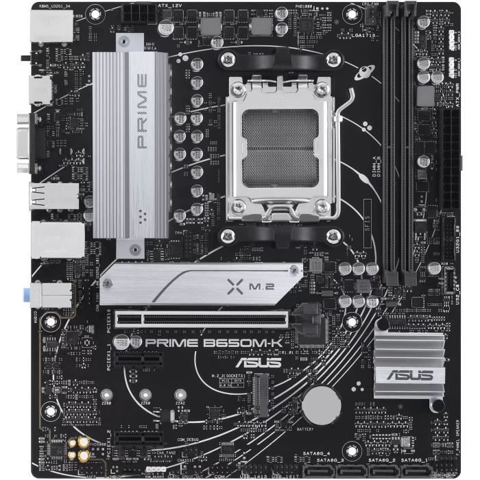 Carte Mère - ASUS - PRIME B650M-K - AMD B650 - Emplacement AM5 Micro ATX