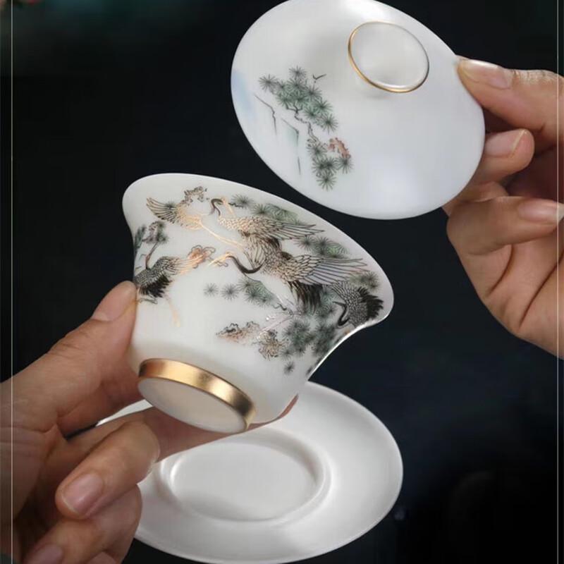 Sheep Fat Jade Ceramic Kung Fu Tea Set