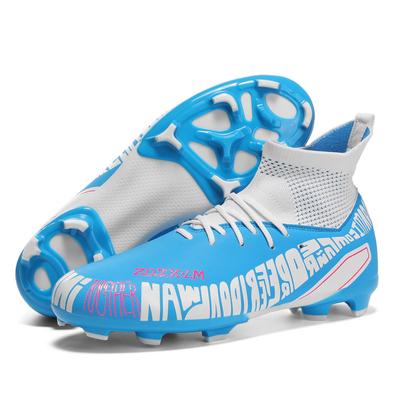 Soccer Shoes High-Top Breathable Athletic Sneaker AG/FG Professional Training Turf Football Boots