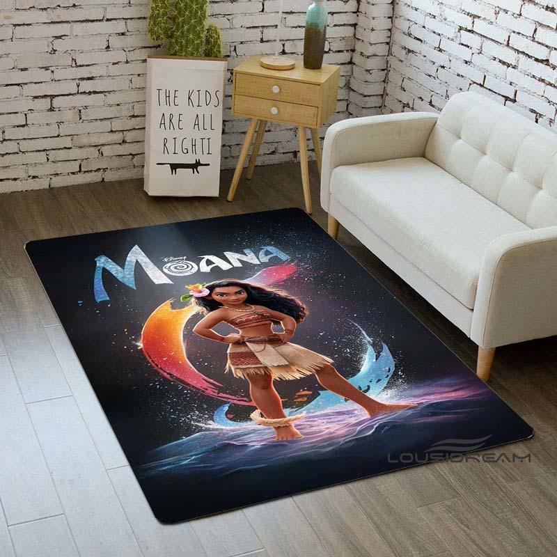 The new Moana-themed comedy adventure room mat is washable and non-slip, suitable for living room sofas, kitchens, and other are